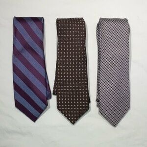Black Brown 1826 Silk Tie Bundle of 3